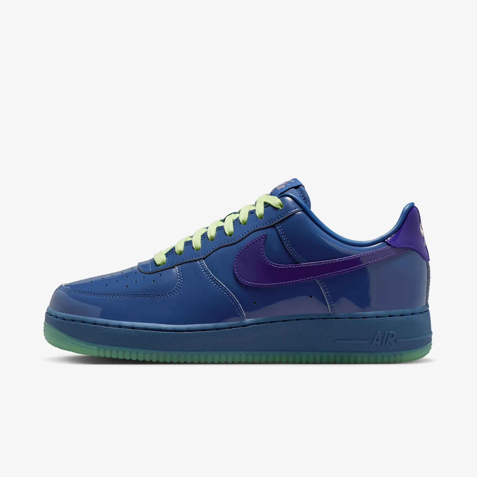 Nike Air Force 1 Low Patent Leather Mystic Navy Grape Ice