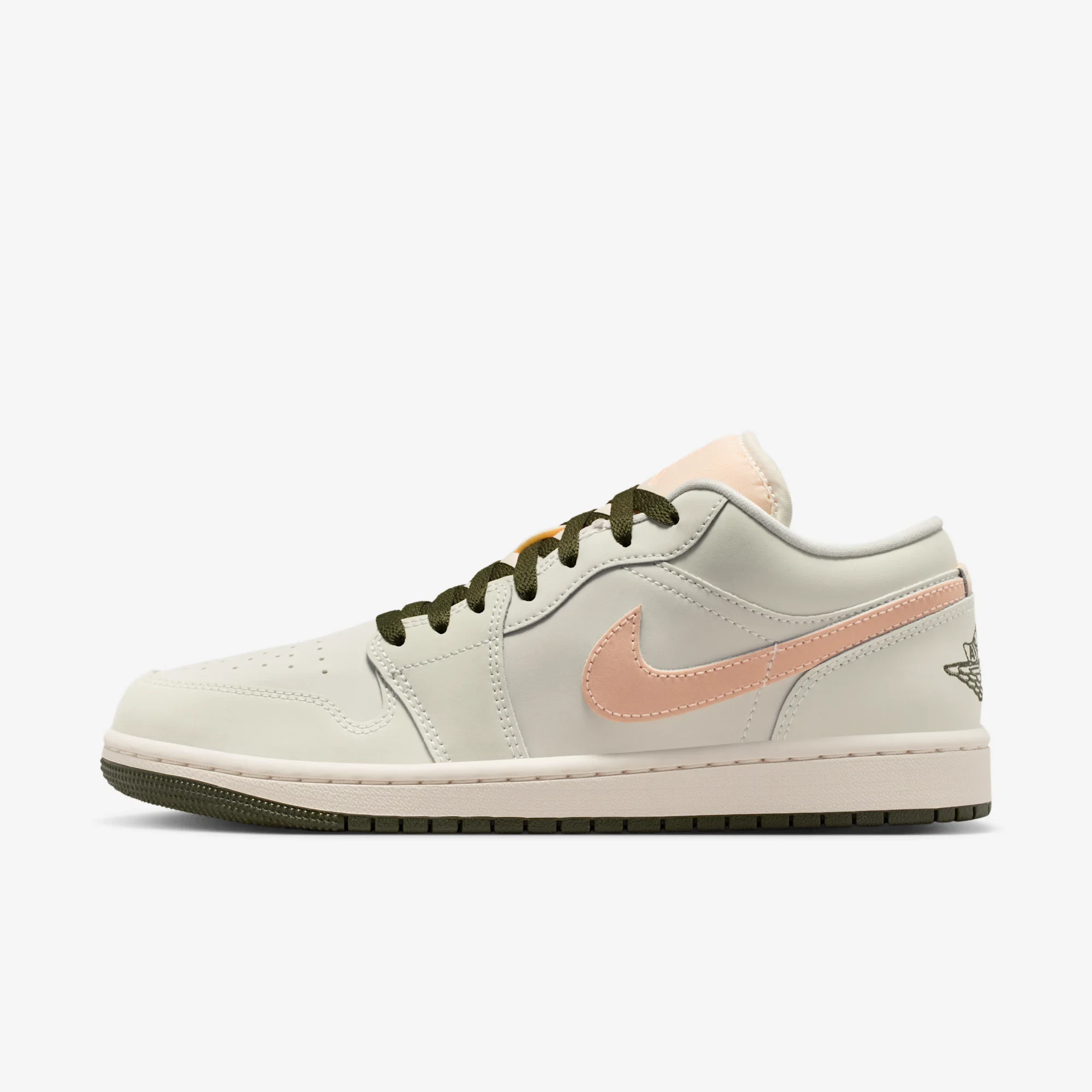 Jordan 1 Low Sail Crimson Tint Khaki (Women's)