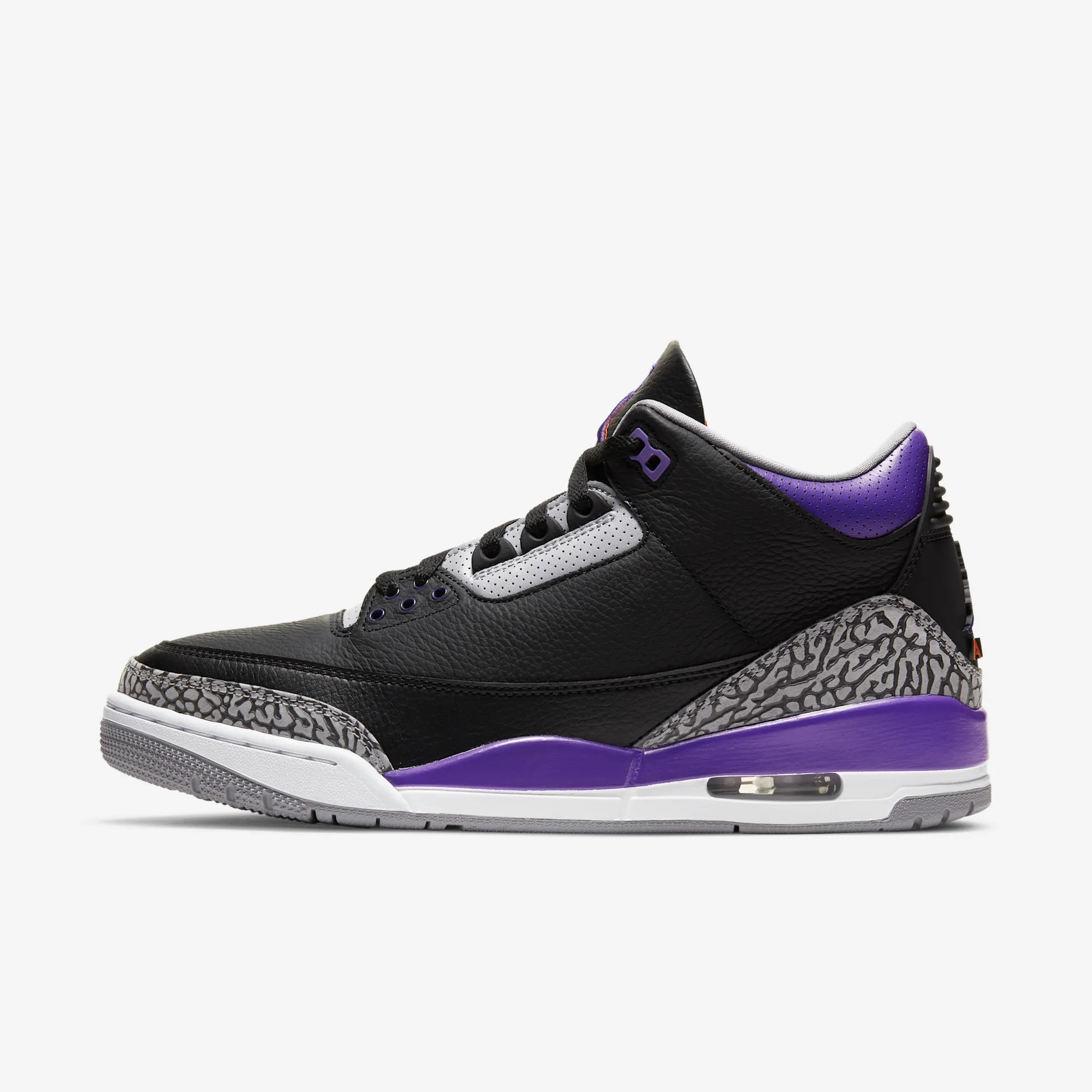 Jordan 3 Retro Black Court Purple
