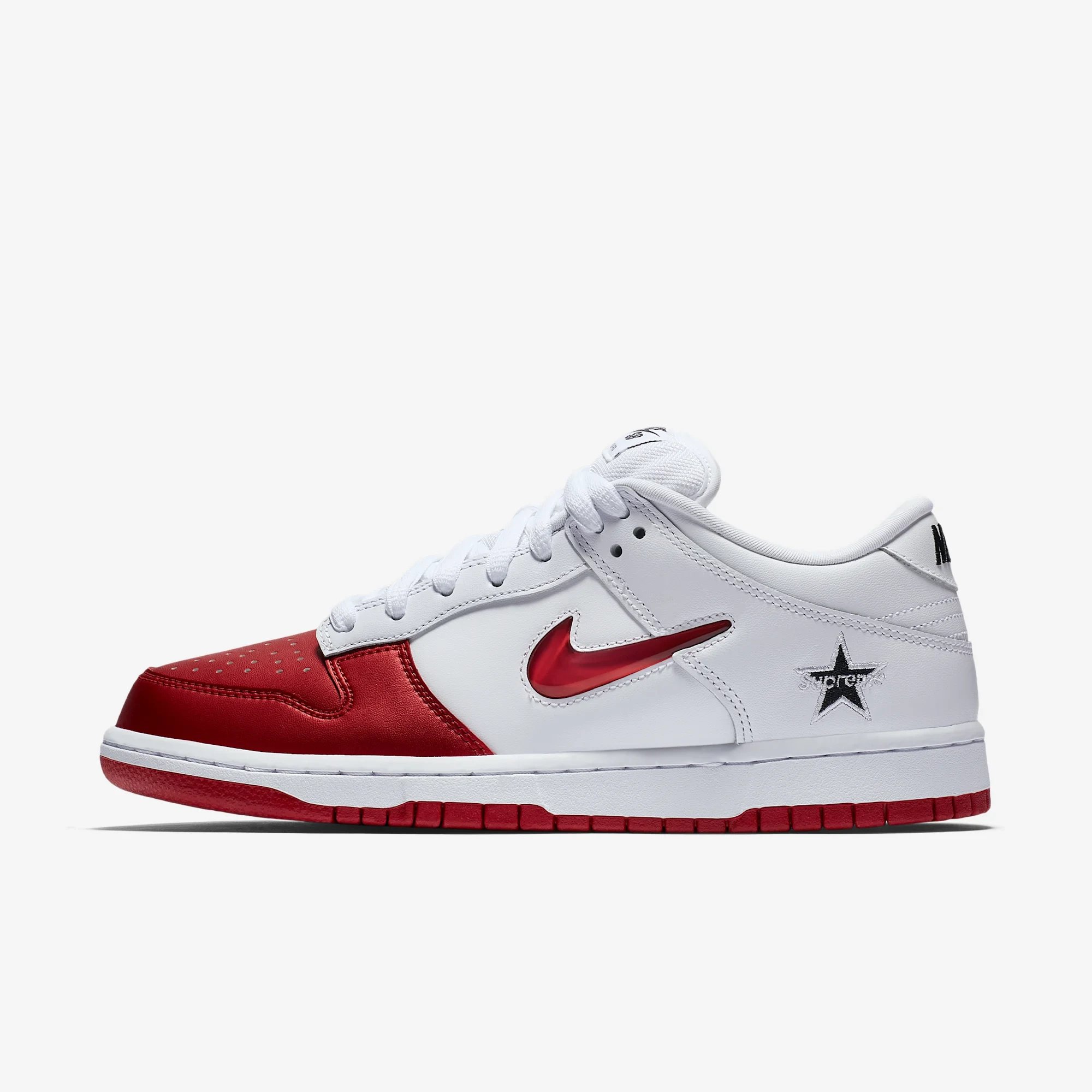 Nike SB Dunk Low Supreme Jewel Swoosh Red