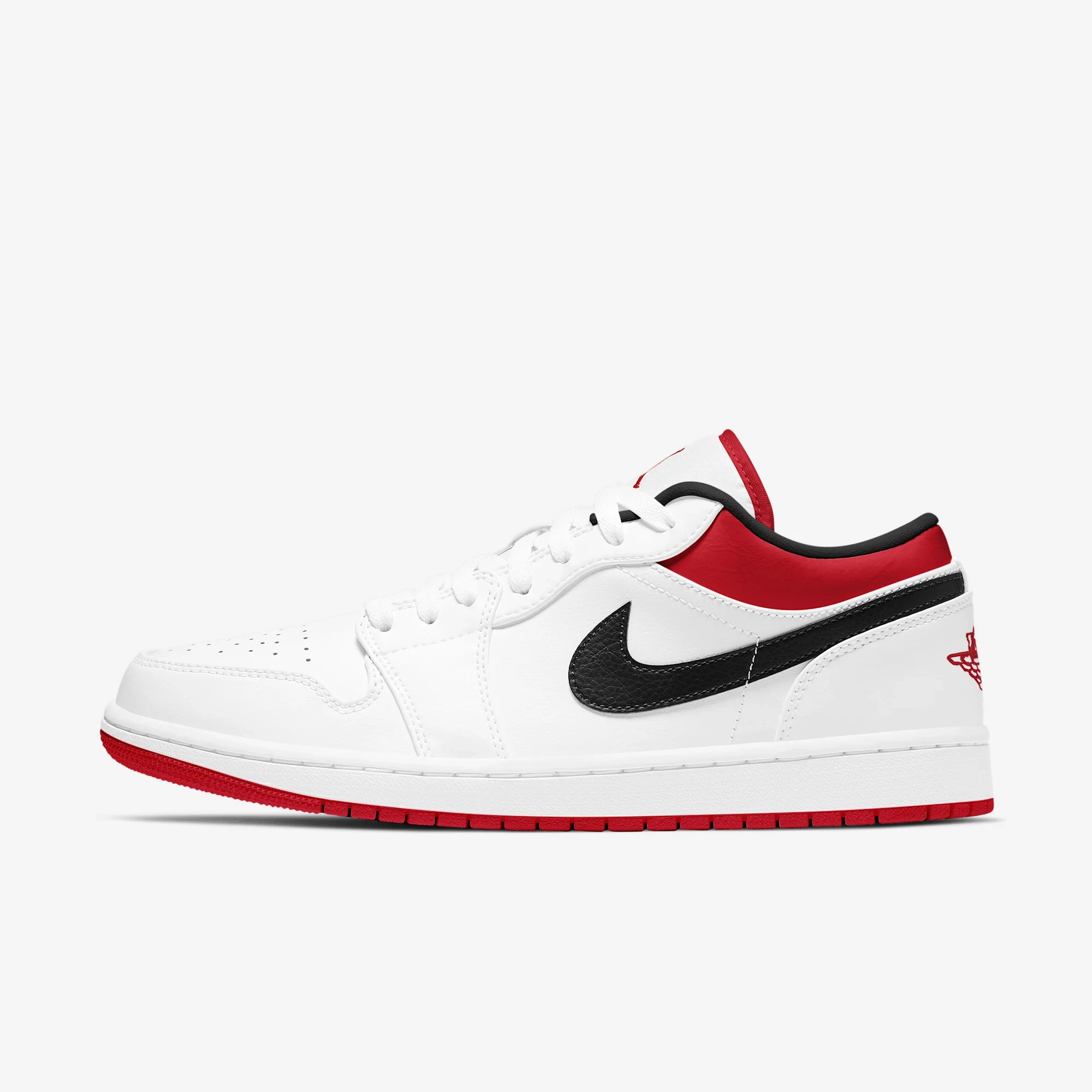 Jordan 1 Low White University Red Black