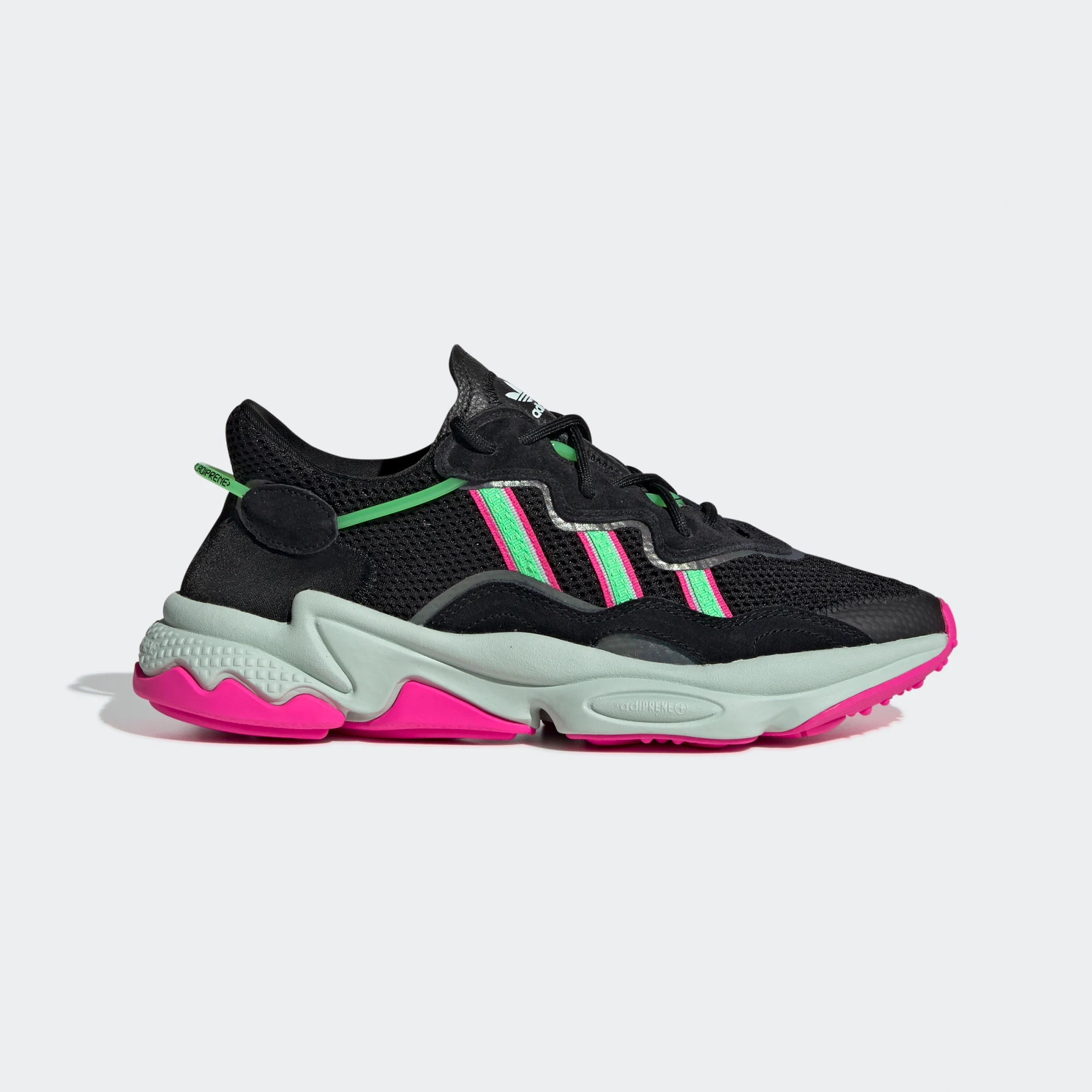 adidas Ozweego Black Shock Lime Pink (Women's)
