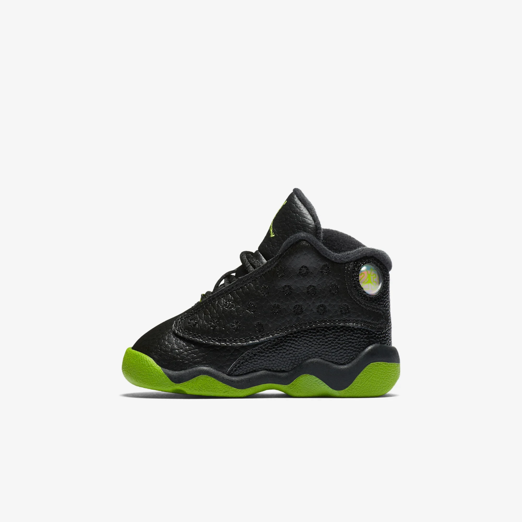 Jordan 13 Retro Black White Altitude Green (TD)