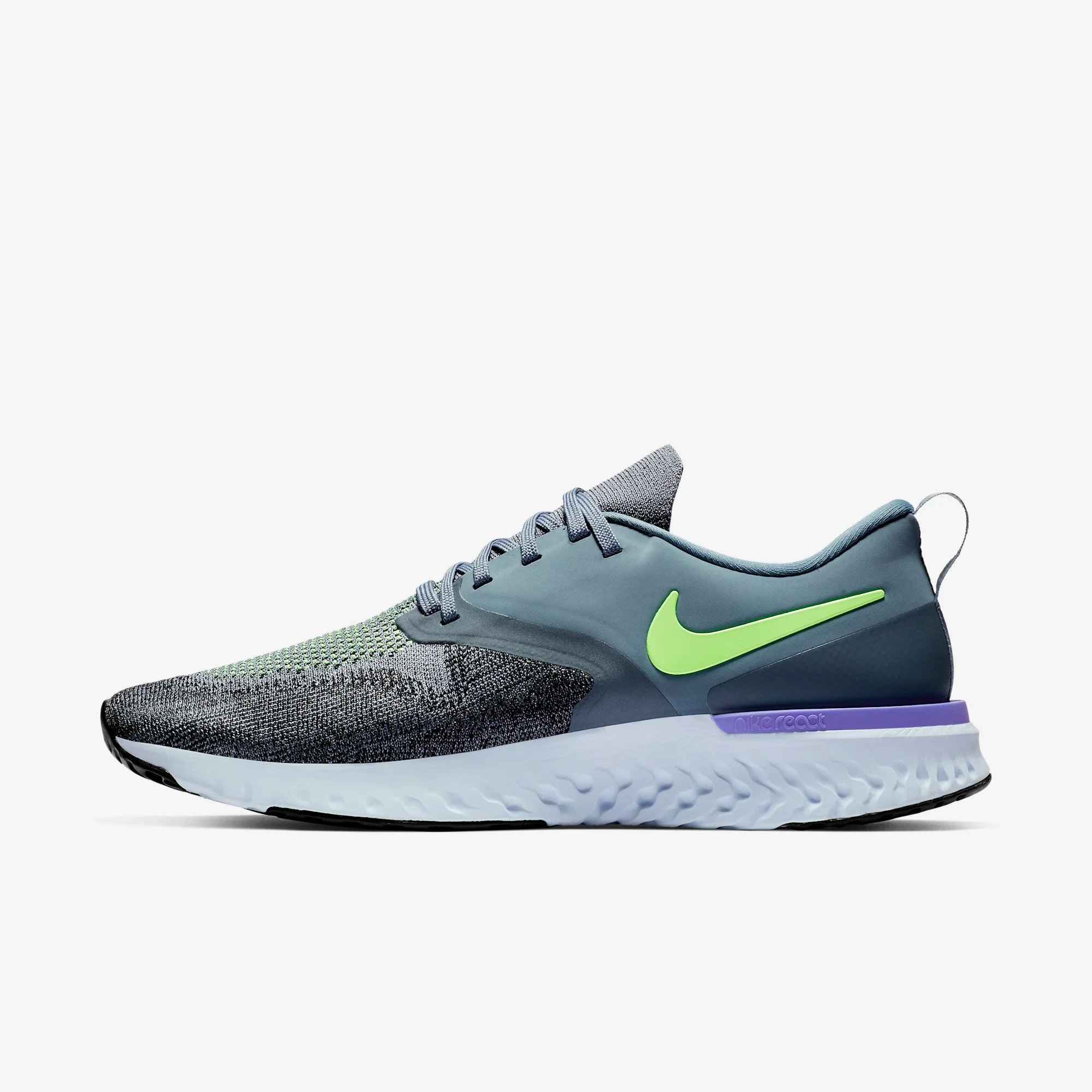 Nike Odyssey React 2 Flyknit Hydrogen Blue Lime Blast