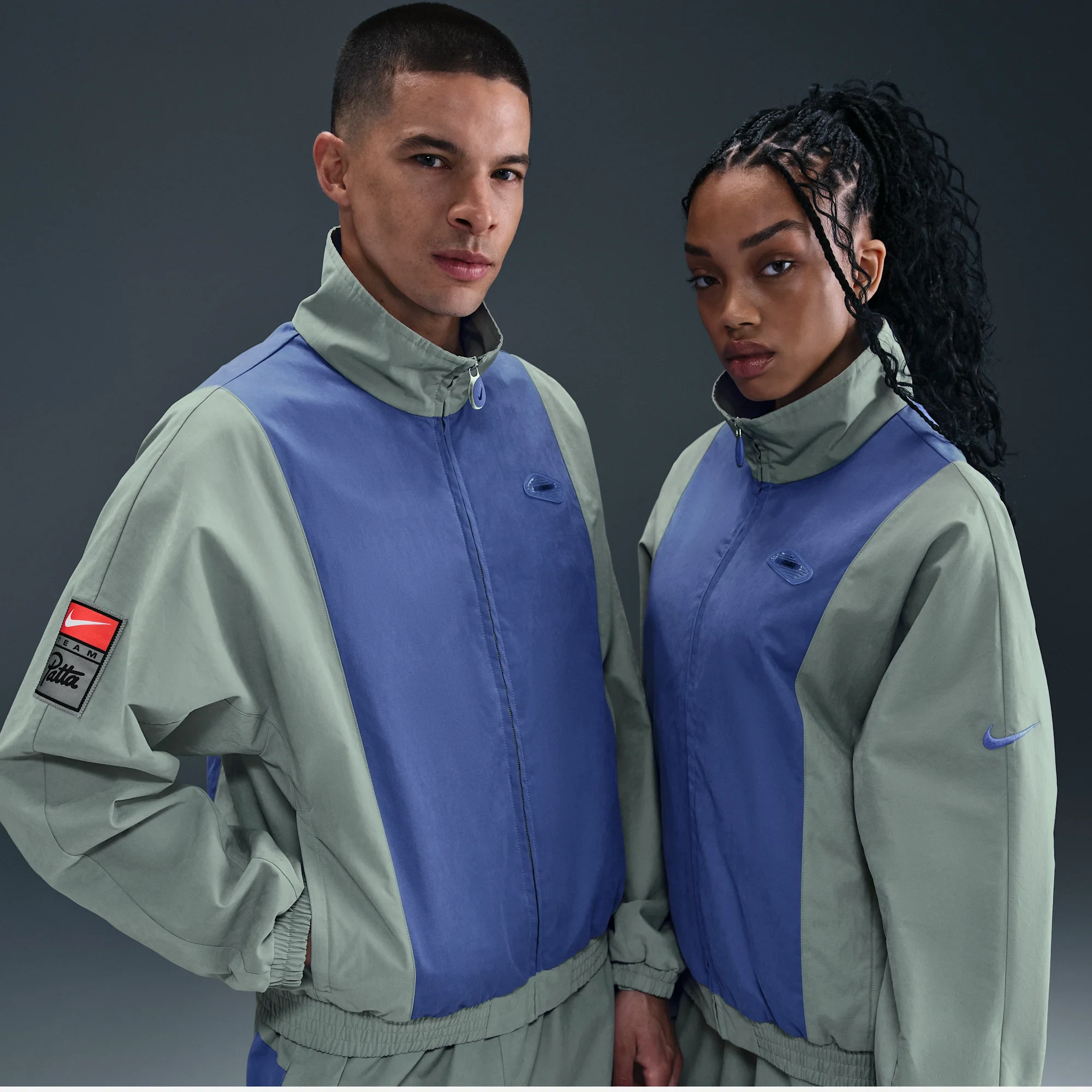 Nike x Patta NRG Track Jacket (Asia Sizing) Particle Grey/Sapphire