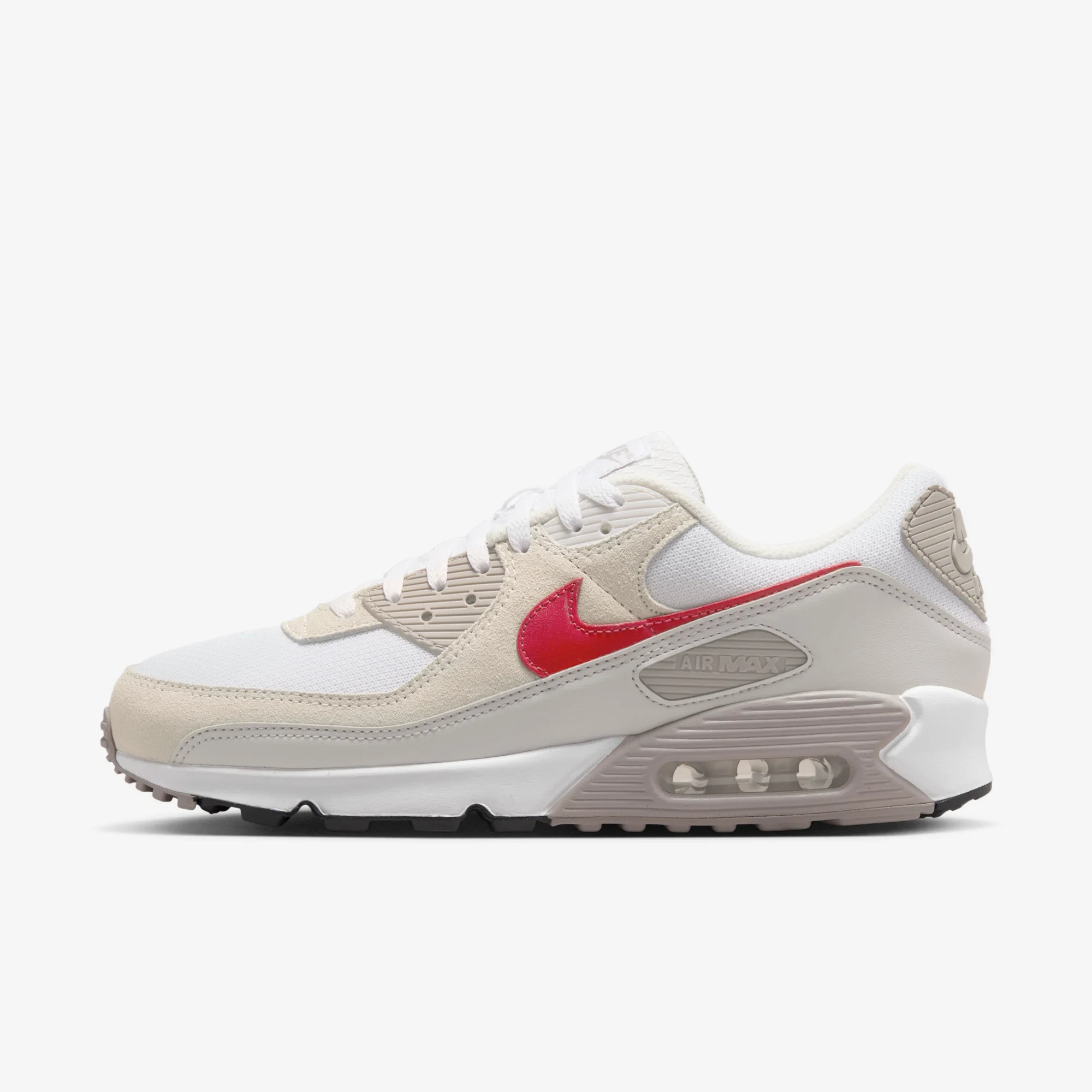 Nike Air Max 90 White College Grey Vast Grey University Red
