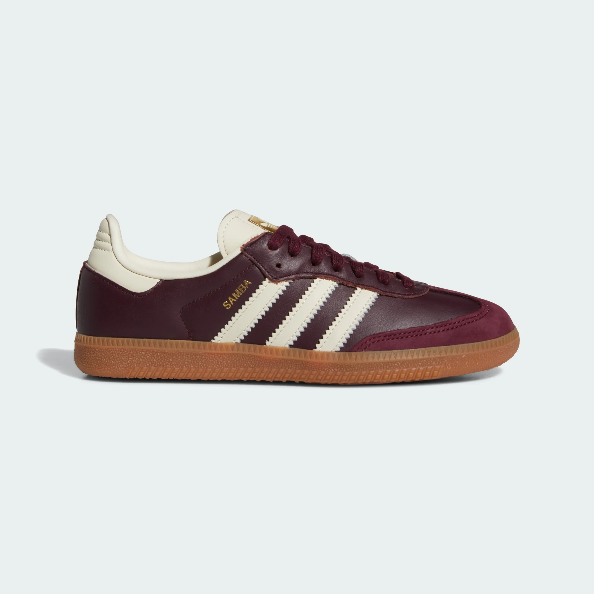 adidas Samba OG Maroon Gold Metallic (Women's)