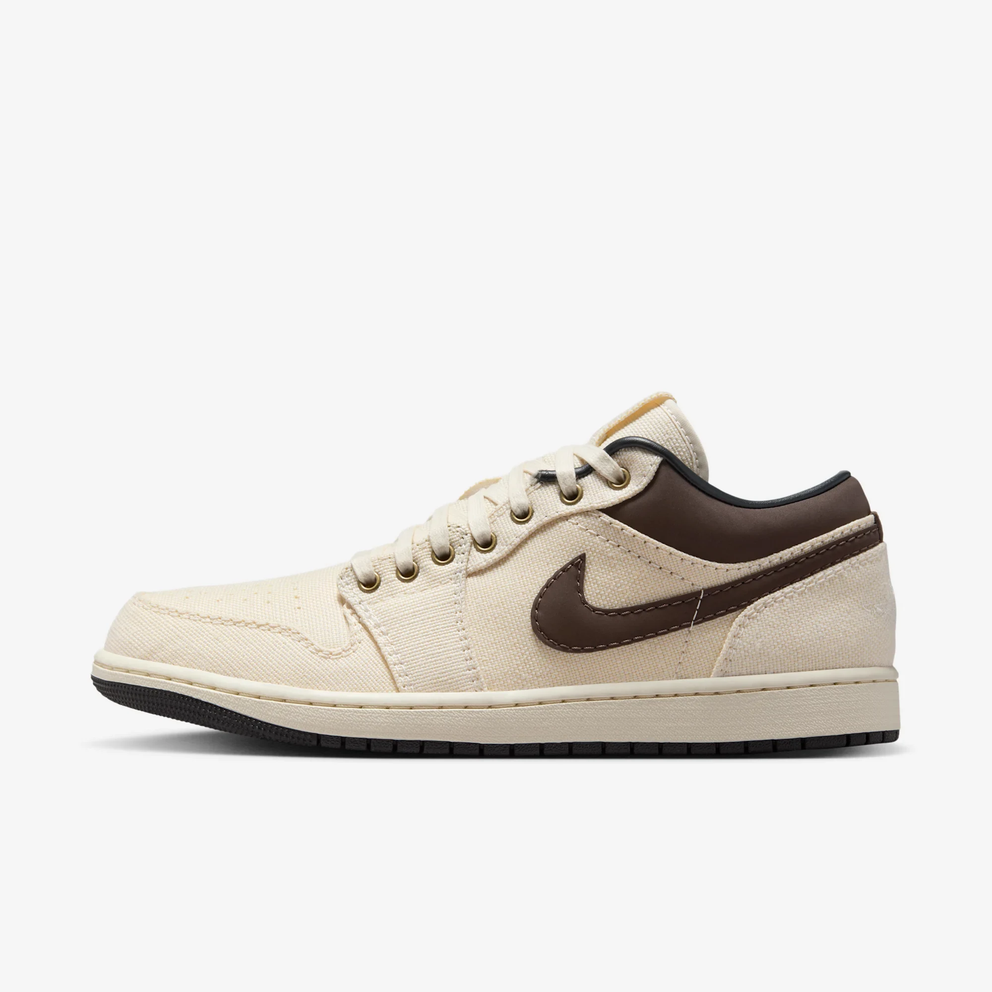 Jordan 1 Low Premium Pale Ivory Off Noir Baroque Brown