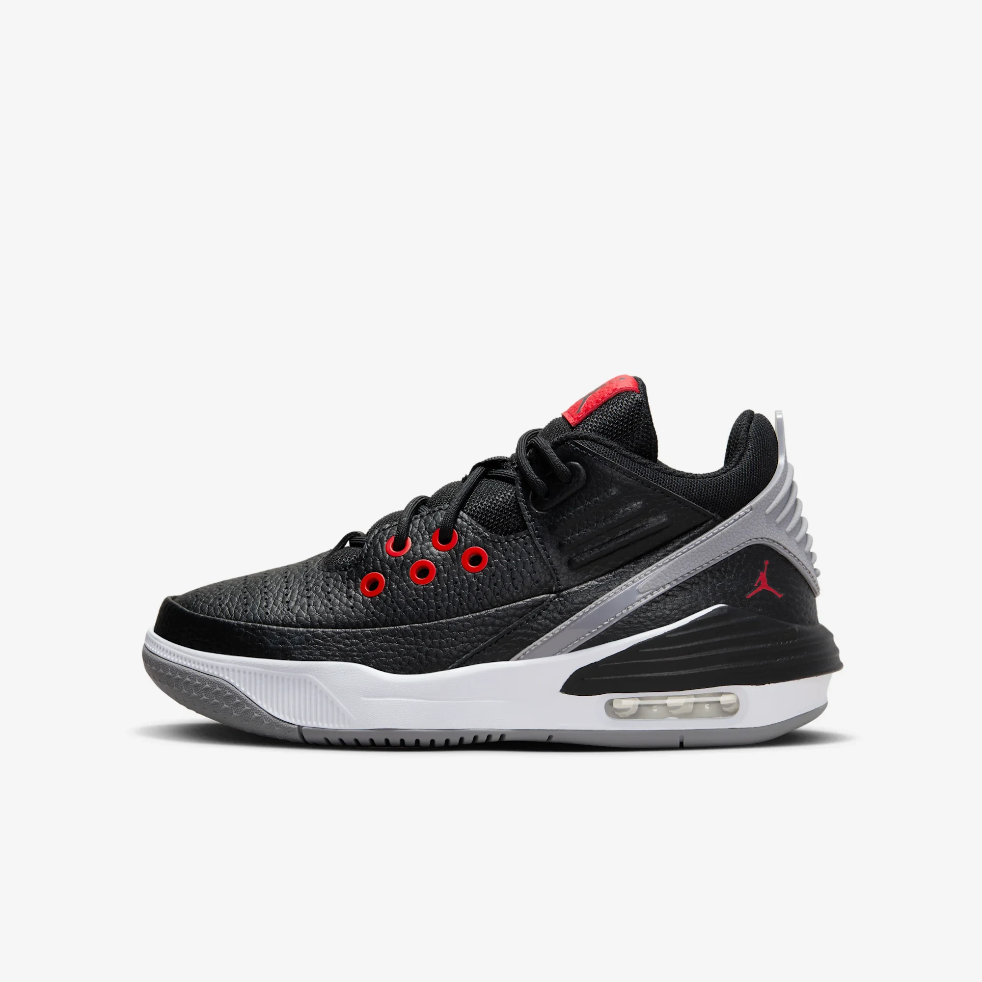 Jordan Max Aura 5 Black White Cement Grey University Red (GS)