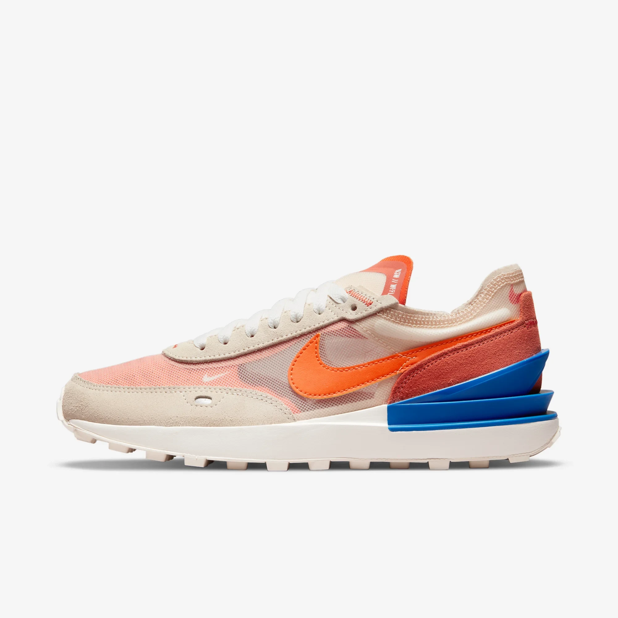 Nike Waffle One Pearl White Game Royal Rush Orange (Women's)